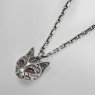 Kalico Lucy La Moo necklace with ruby KL056 left view.