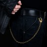 Brass handcuff wallet chain.